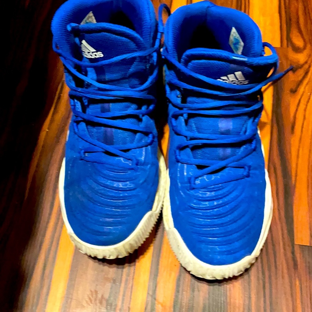 Blue adidas low top good condition